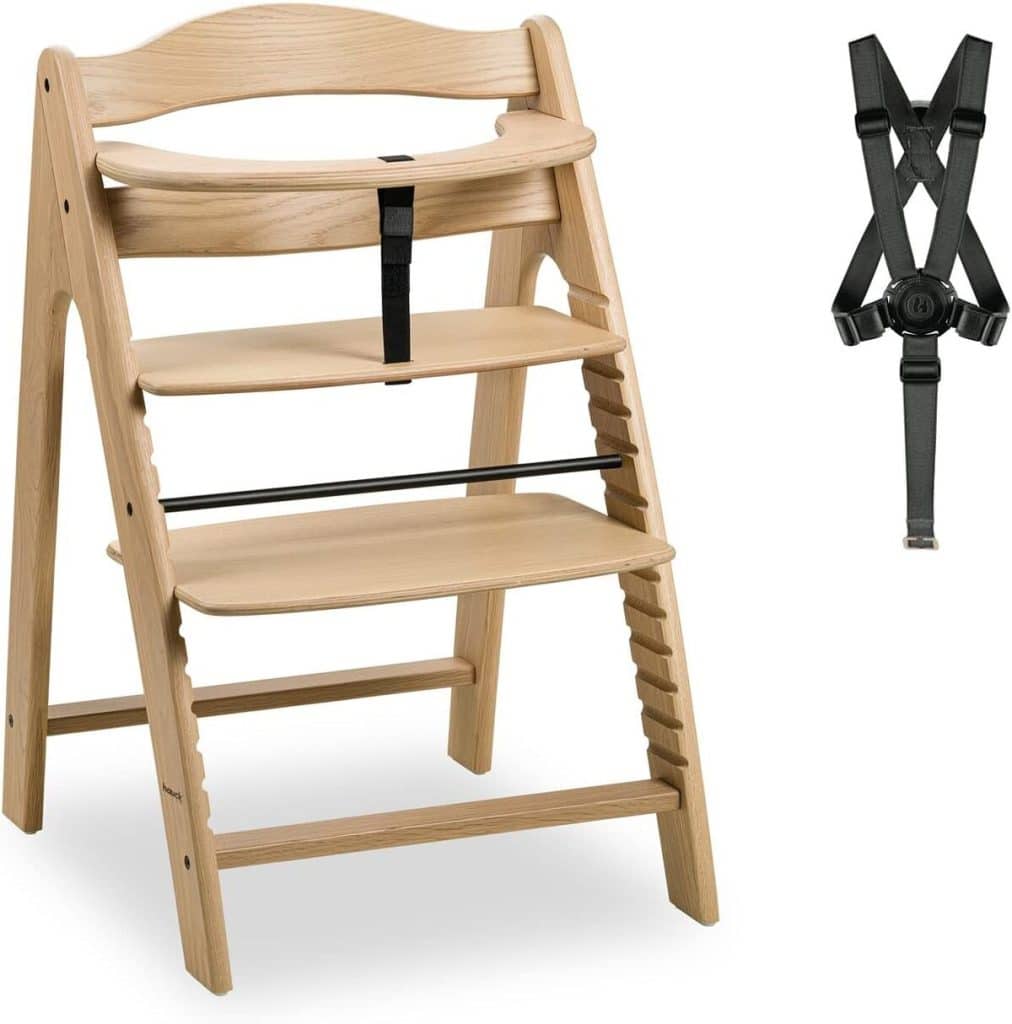 Test de la chaise haute hauck Arketa en chêne durable