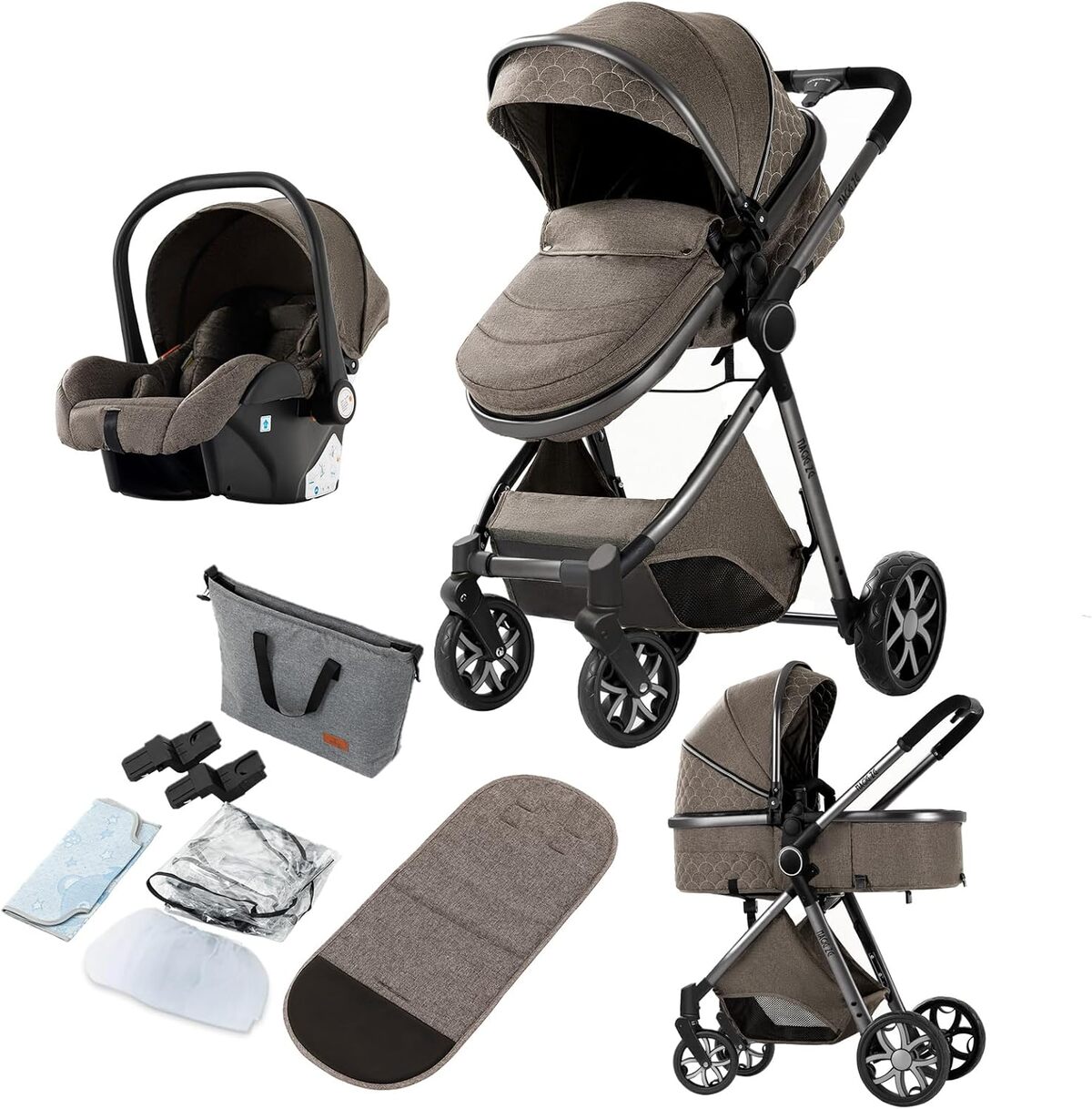 Test de la poussette 3 en 1 Reenborn V9 Chocolate