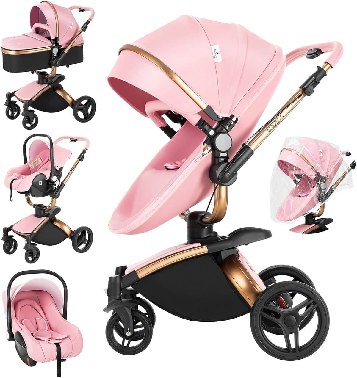 Test de la poussette combinée 906 Pink : praticité et style