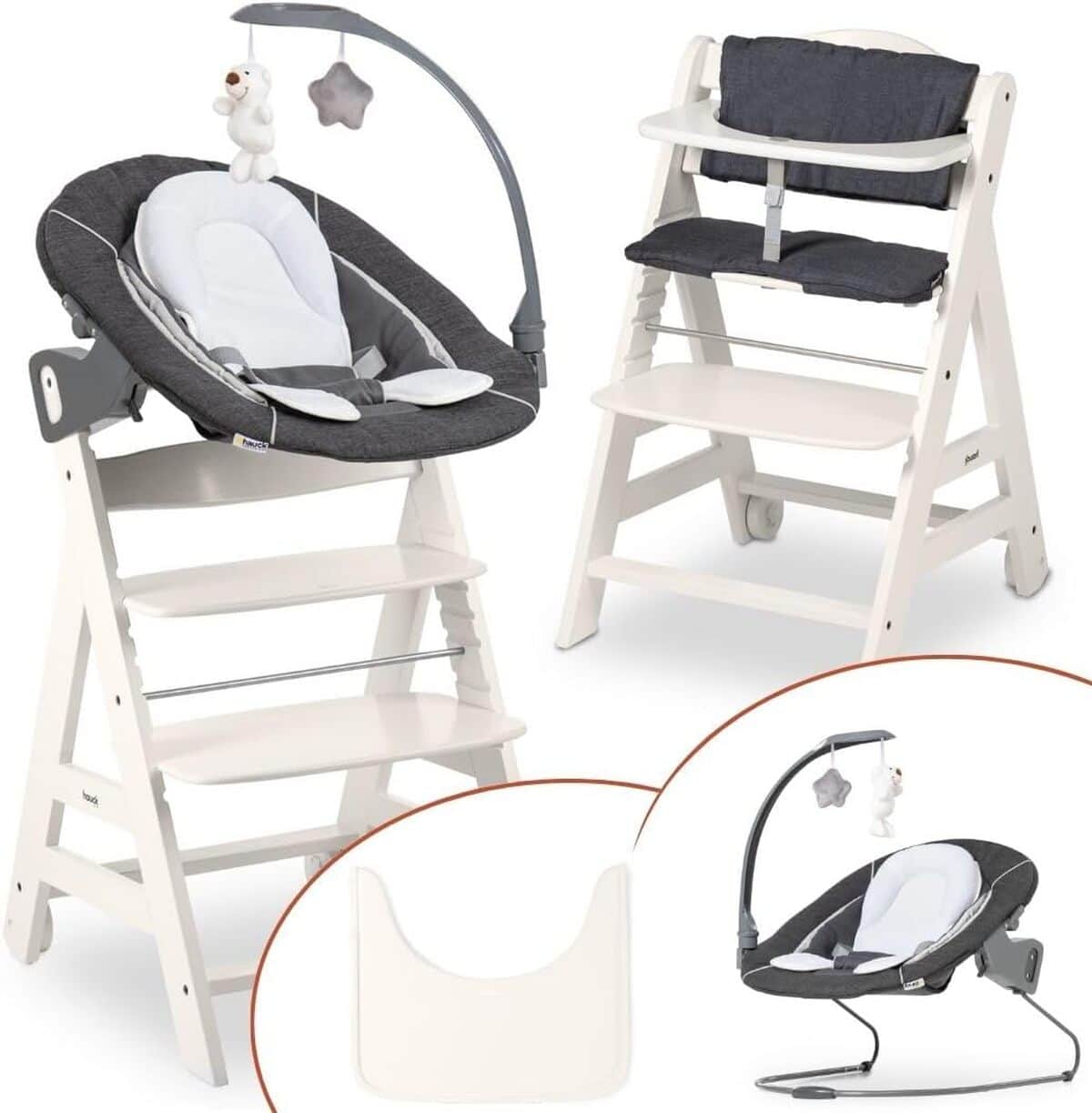 Test : hauck chaise haute bébé Beta Newborn set deluxe, évolutive et complète