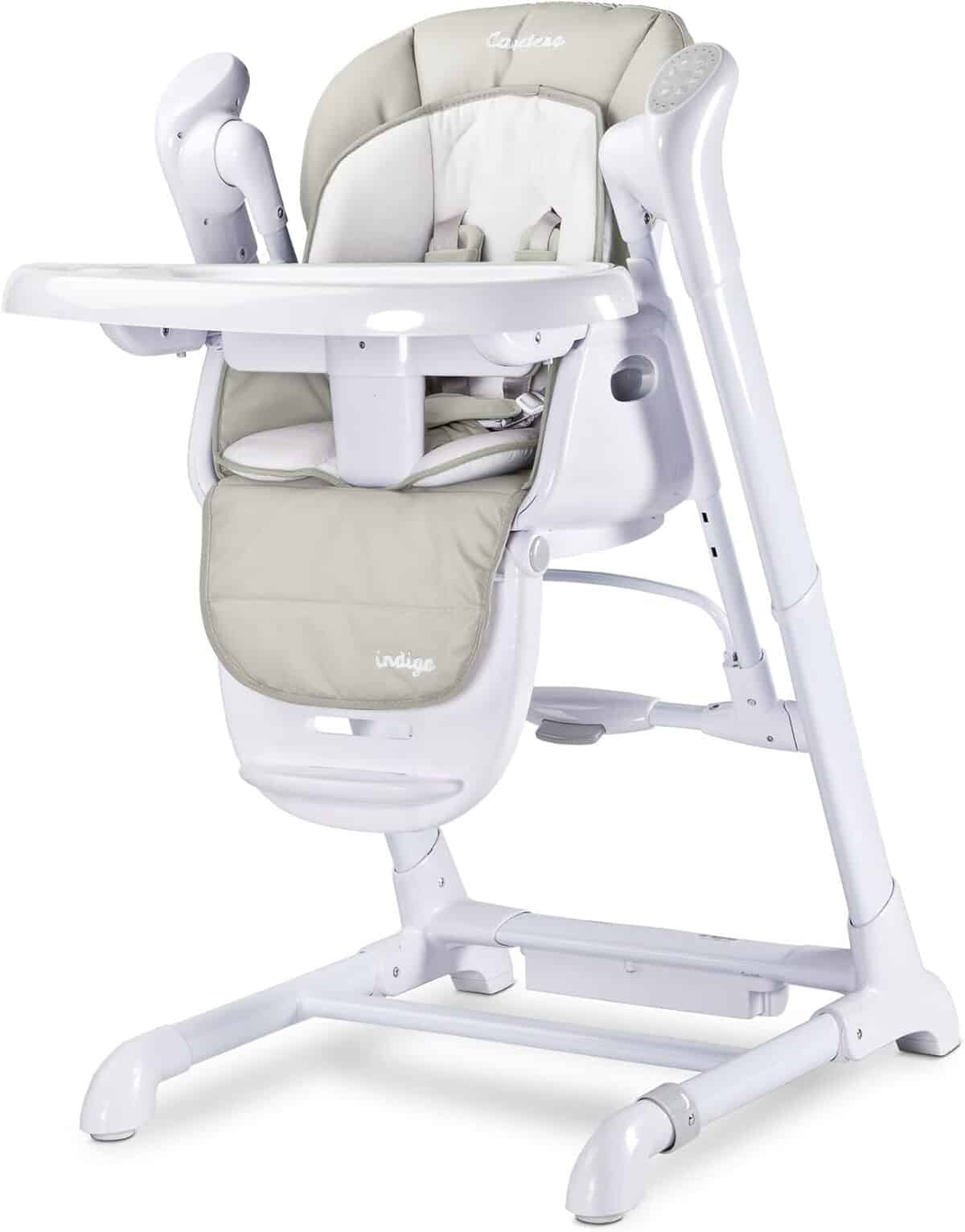 Test TERO-761 chaise haute et balançoire pour bébé Indigo Gris