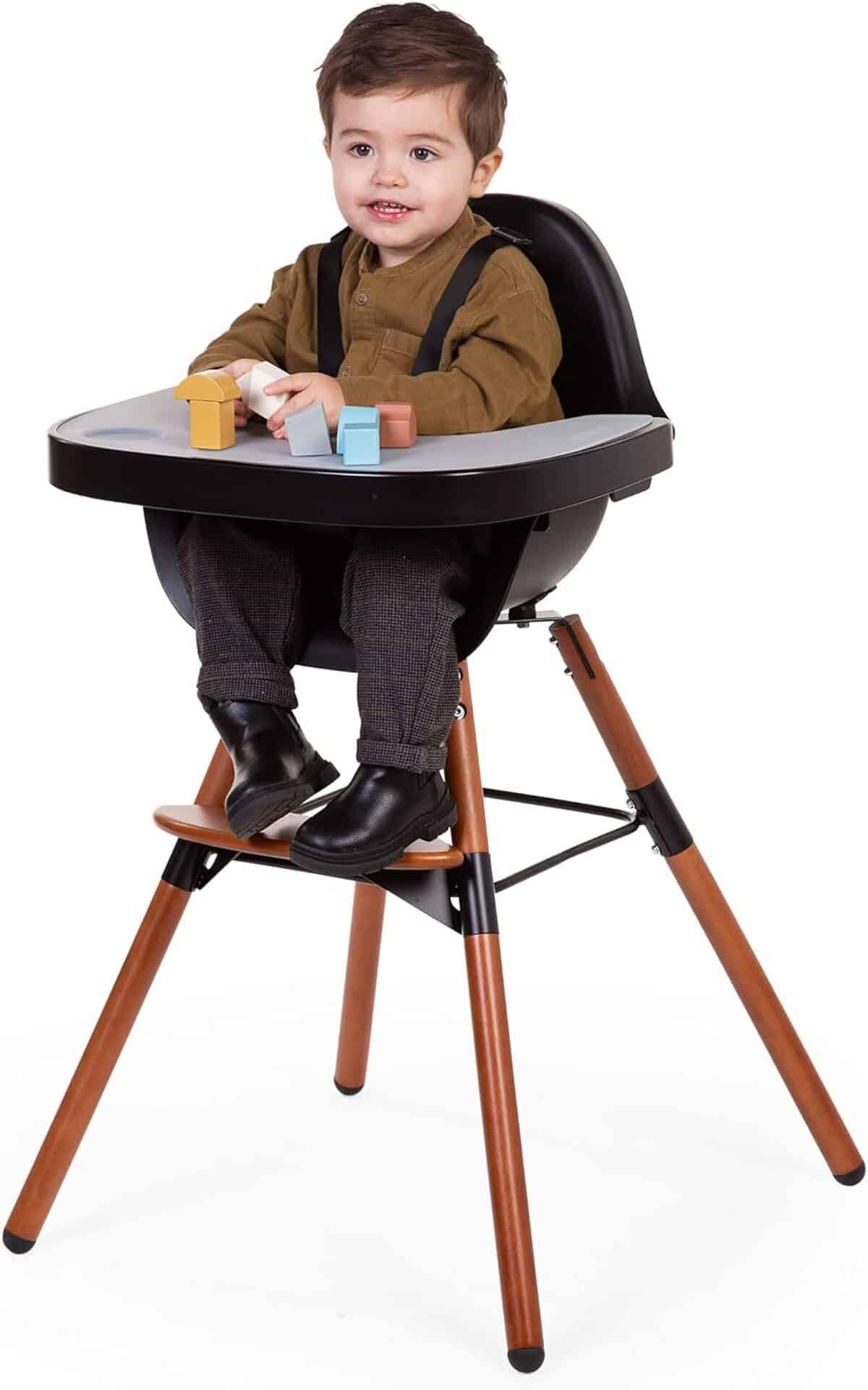 Test de la chaise haute evolu 2 childhome en bois noir