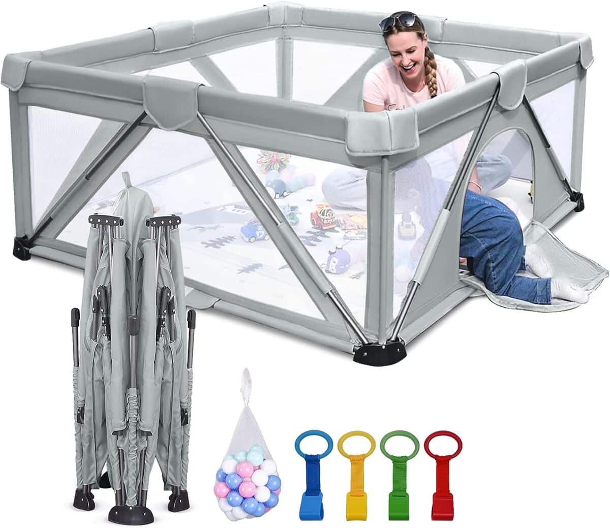 Test du parc bébé pliable Heyo.Ja : sécurité et amusement garantis