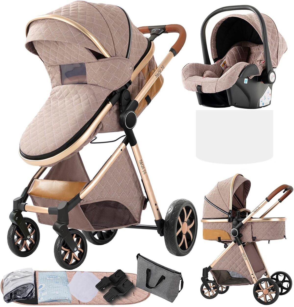 Test : poussette 3 en 1 Doraystar V9 Khaki, la solution pratique