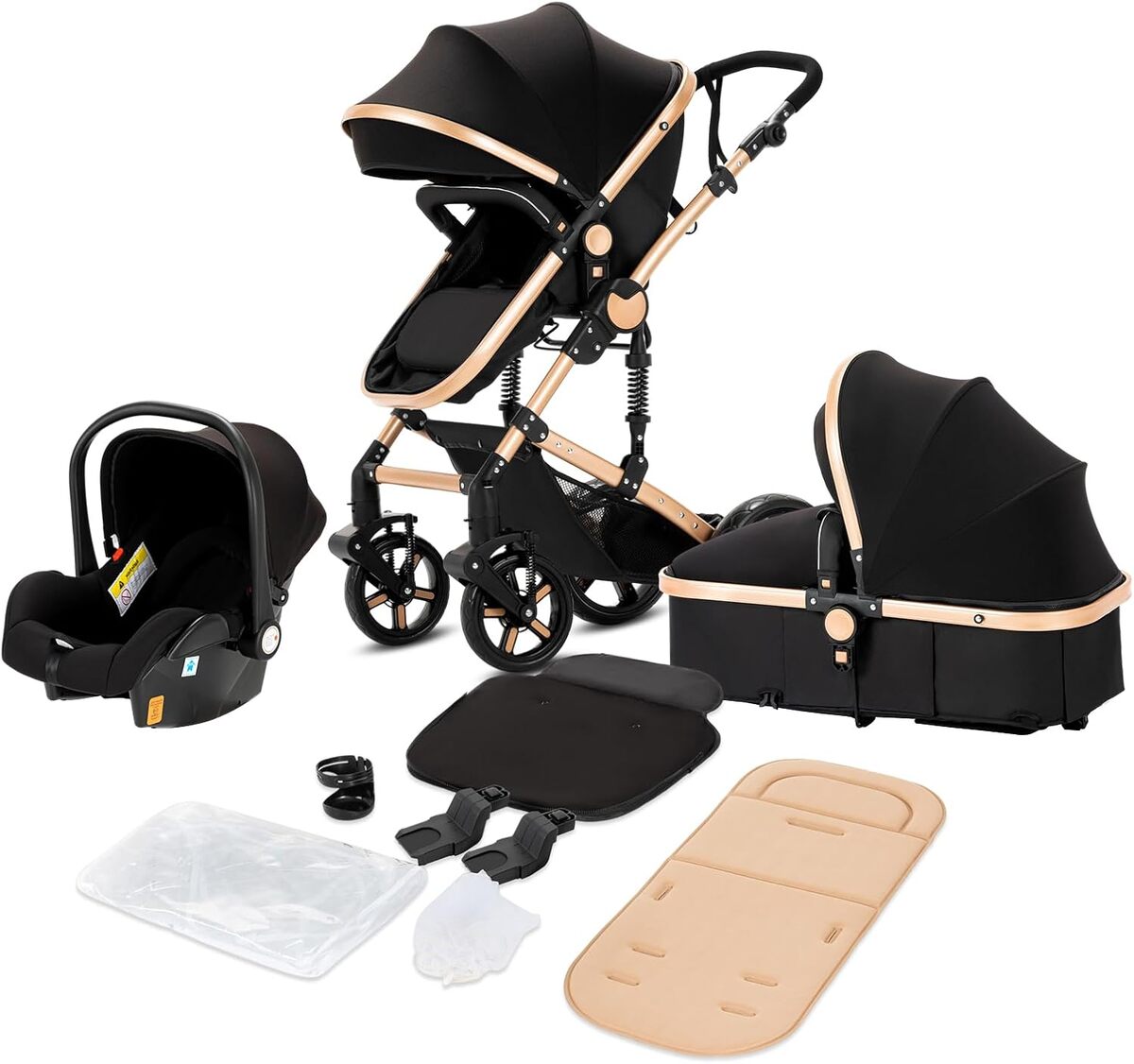 Test : poussette 3 en 1 Sianldcone 588 Black Gold