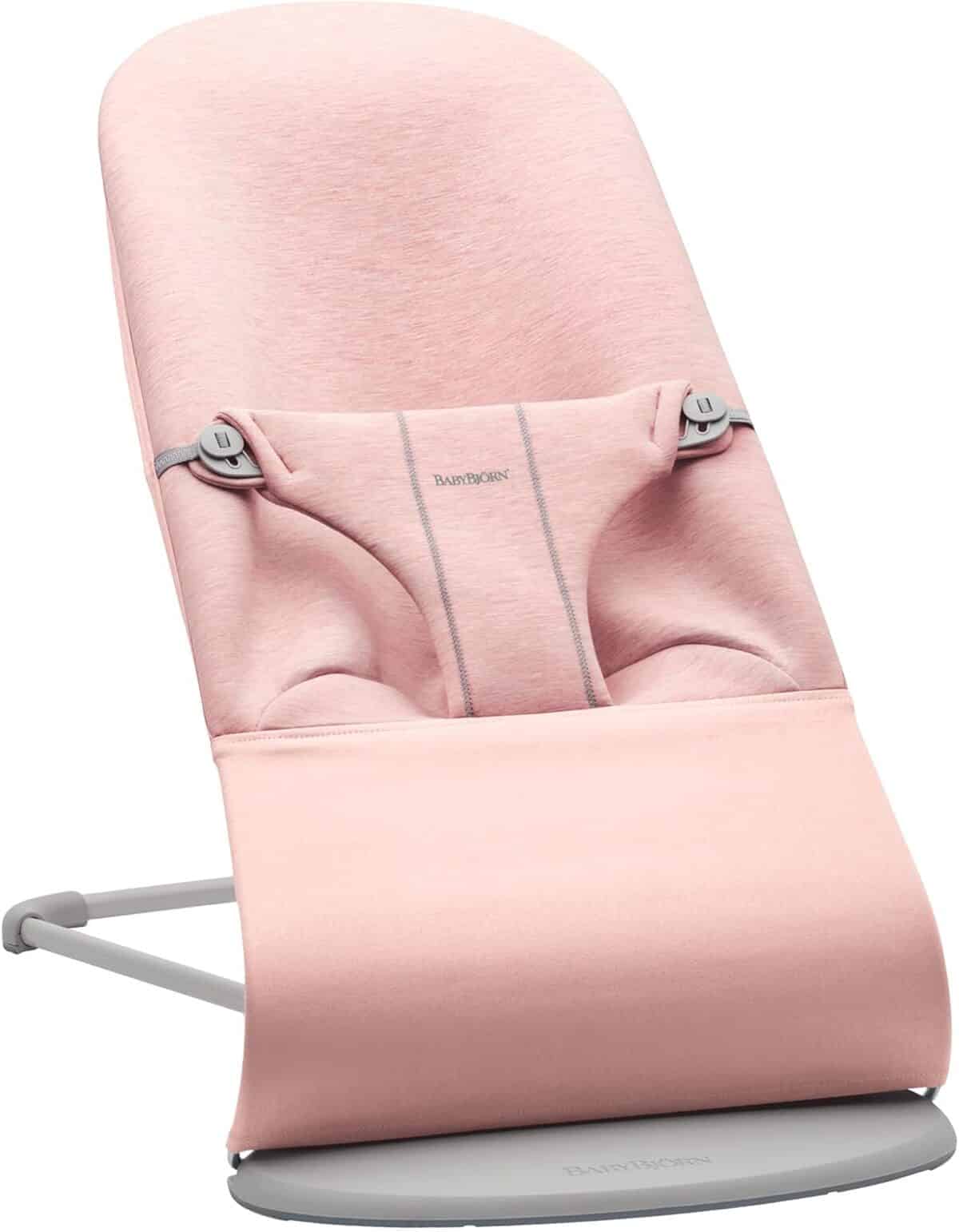 Test BabyBjörn Transat Bliss : confort en jersey 3D rose clair