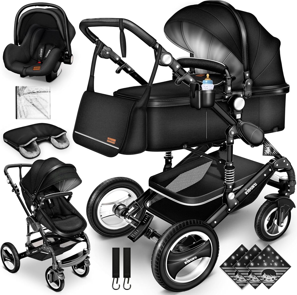 Test poussette combinée KIDUKU 3 en 1 : légèreté et polyvalence