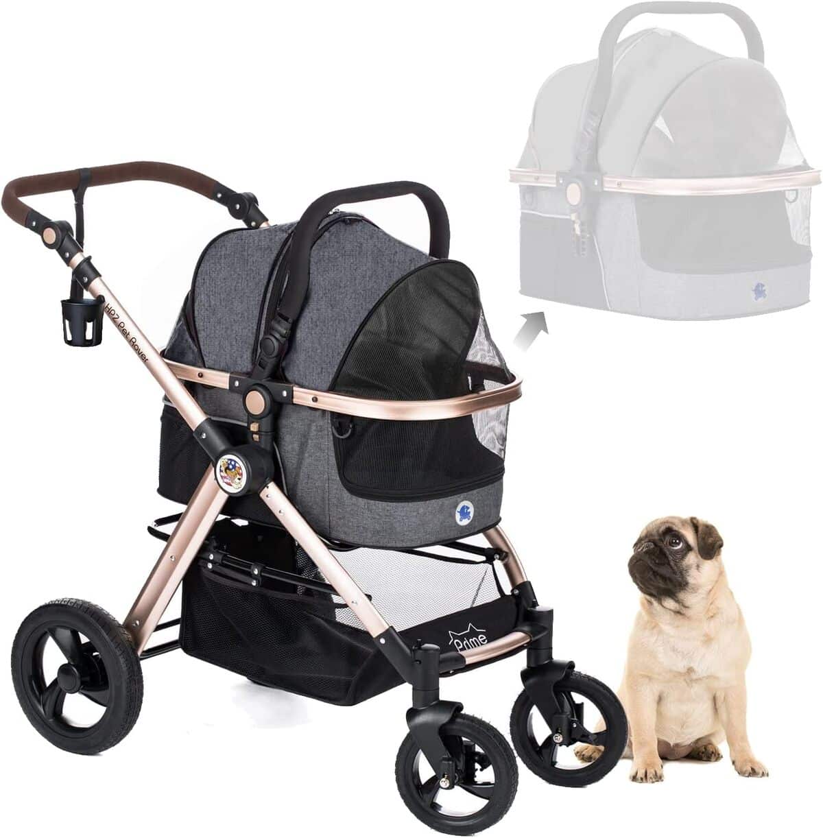 Test : poussette de luxe 3 en 1 HPZ Pet Rover Prime pour animaux