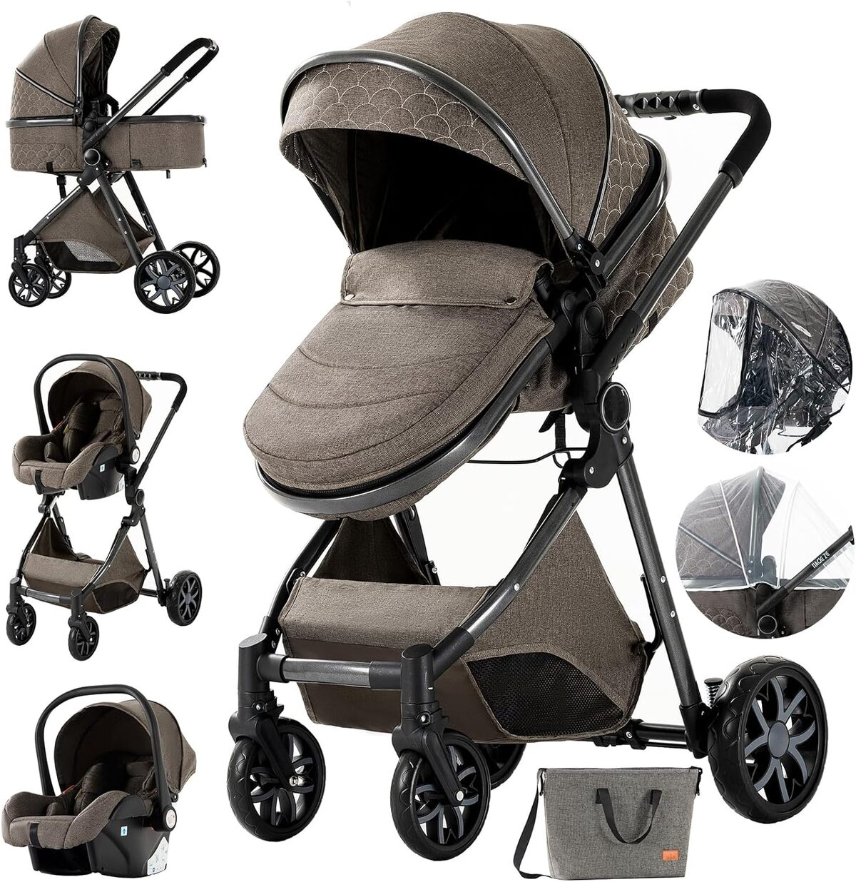 Test : poussette MoLi 3 en 1, mode double poussée réversible
