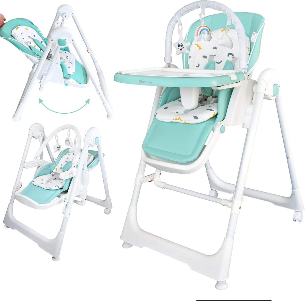 Test chaise haute evolutive Movity Pro : transat, balancelle et rocker pour bébé