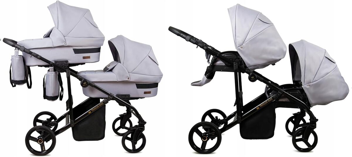 Test de la poussette duo combinée BabyLux® Enfant 2 en 1 Silver