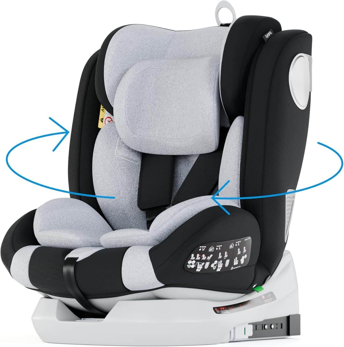 Test du siège auto Babify Onboard pivotant 360°