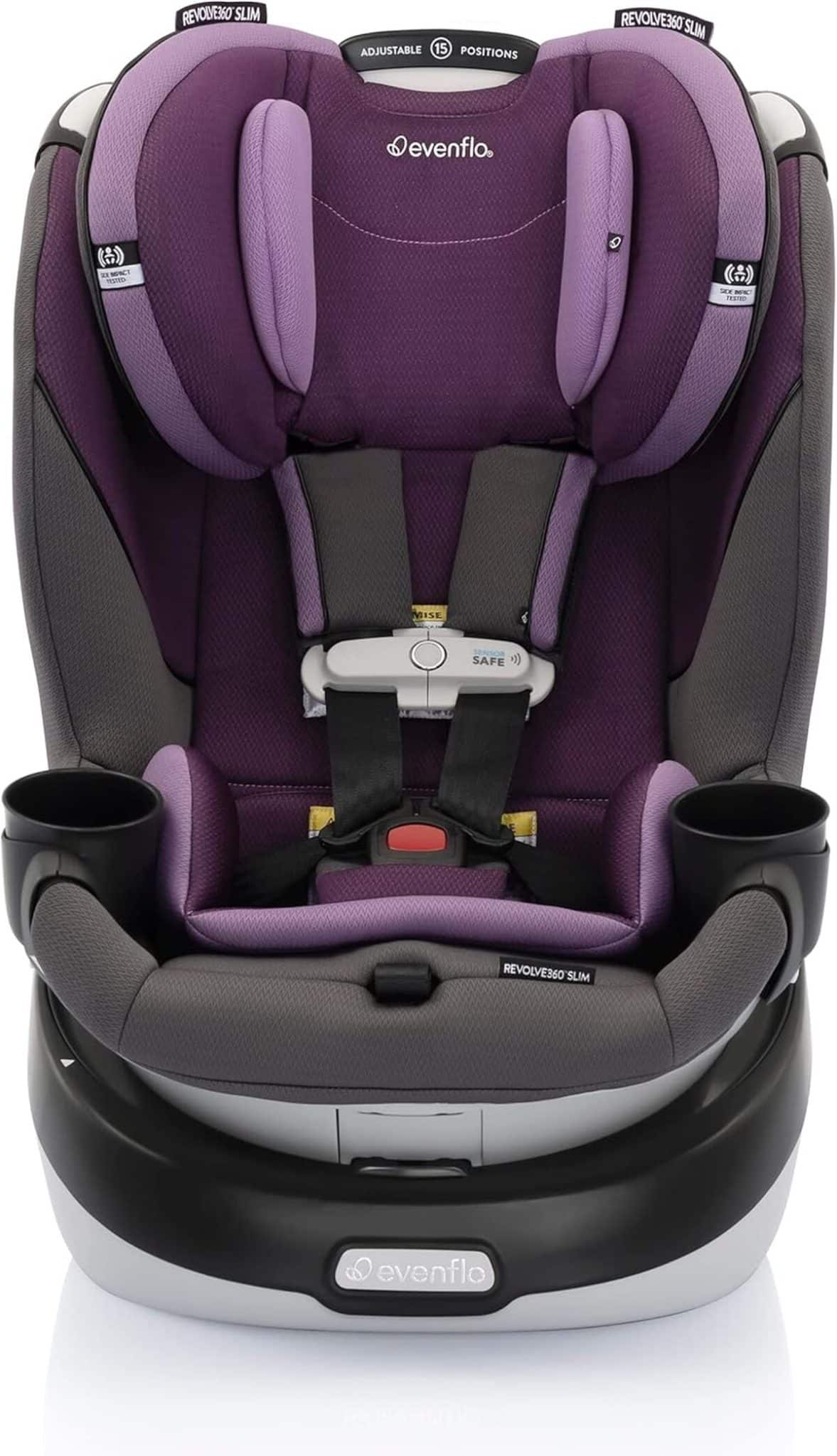 Test du siège auto pivotant Evenflo Gold Revolve360 améthyste