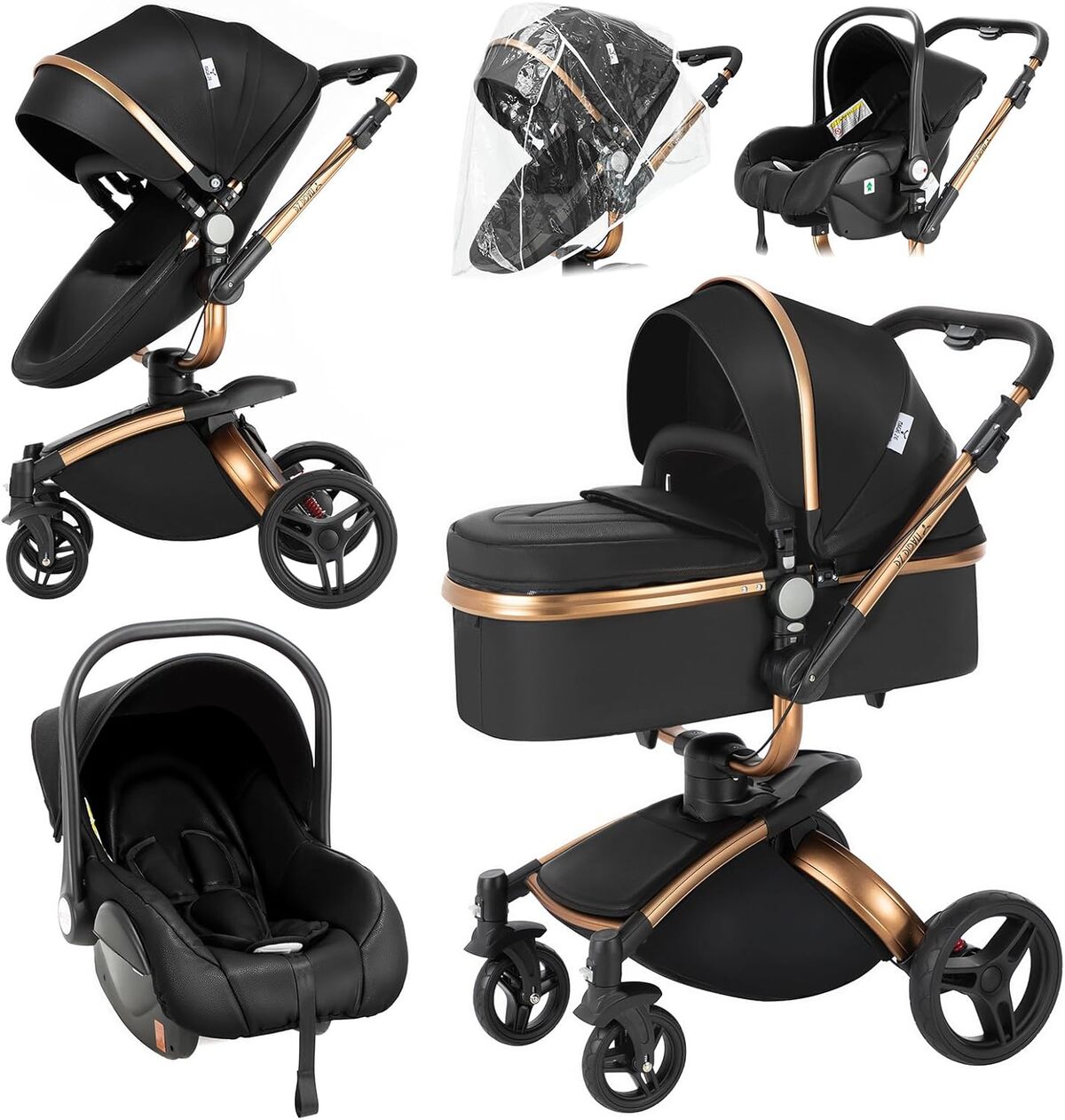 Test de la poussette combinée 3 en 1 Baby Walker noire
