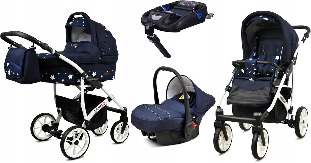 Test de la poussette combinée 4 en 1 Largo BabyLux® : l'indispensable polyvalent