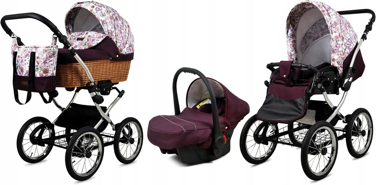 Test : poussette Babylux 3en1 Maroon Flowers