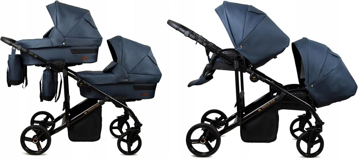 Test : poussette duo BabyLux® Enfant pour jumeaux 2 en 1