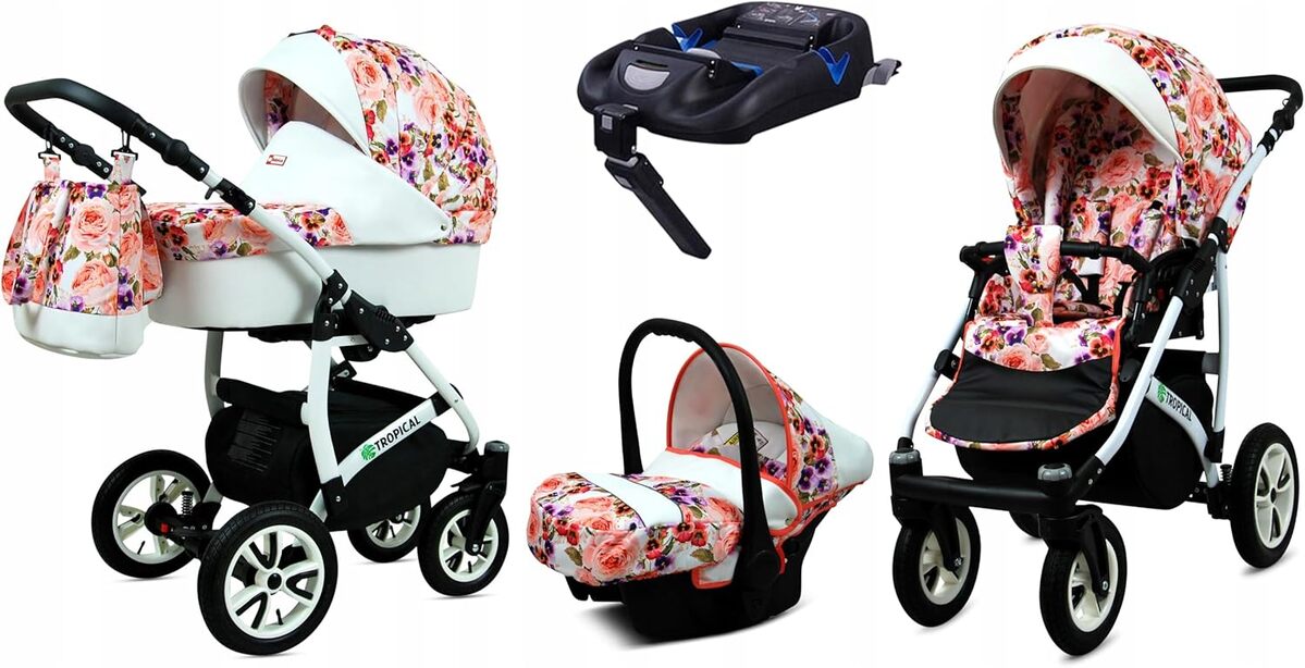 Test de la poussette combinée 4 en 1 BabyLux® Tropical