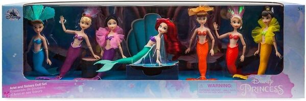 Di Sney Ariel and Sisters Lot de 7 poupées