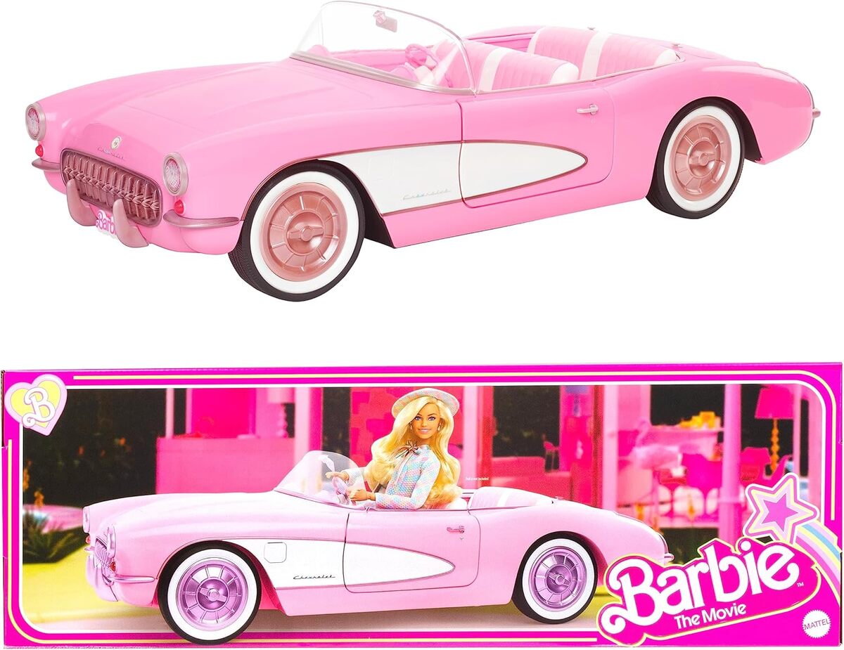 Test : barbie Corvette Cabriolet en métal rose vintage