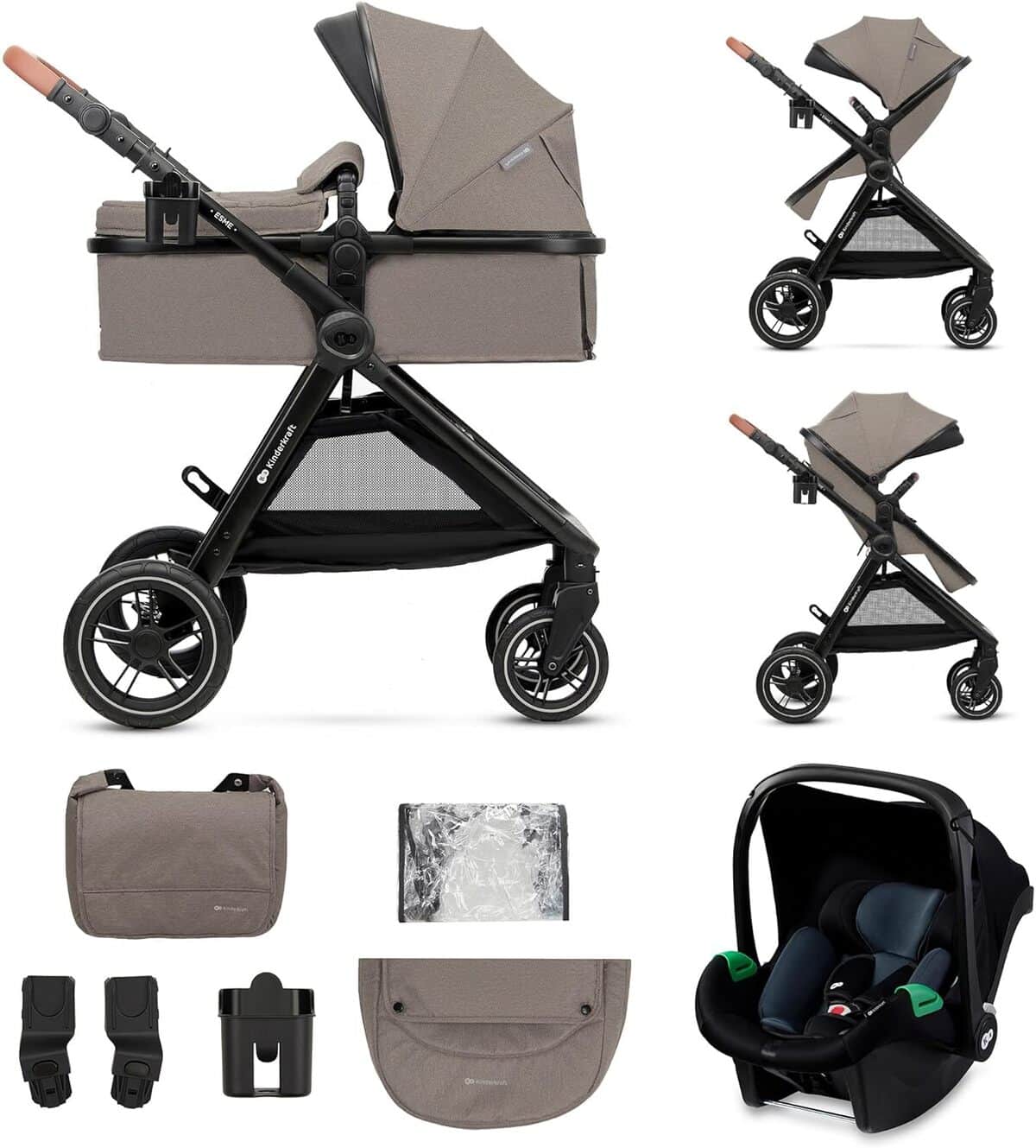 Test de la poussette Kinderkraft ESME 3 en 1 : confort et praticité