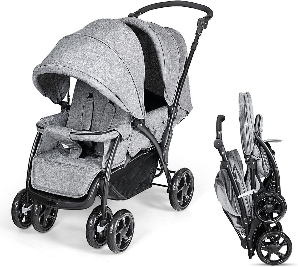 Test : poussette double Lifezeal pliable pour jumeaux