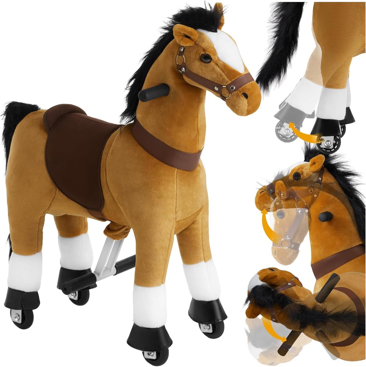 Test : cheval à bascule et à roulettes tectake, poney ludique pour enfants
