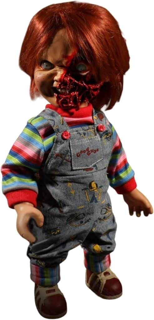 Test : poupée parlante Chucky Pizza Face par Mezco Toys