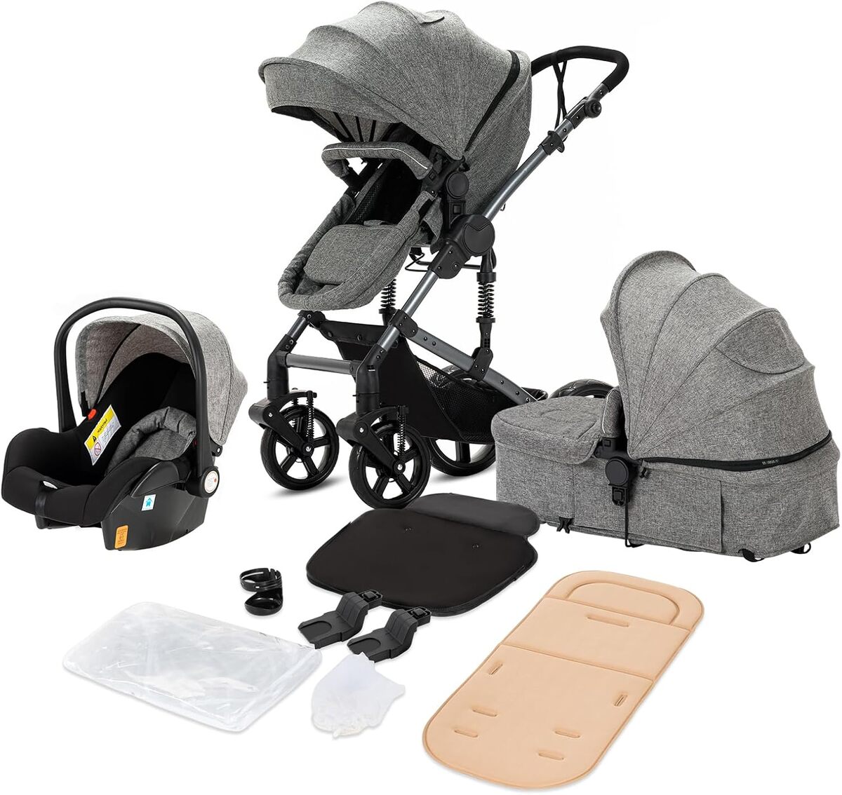 Test de la poussette Tricycle Baby Walker 3 en 1 (modèle 588 gris)