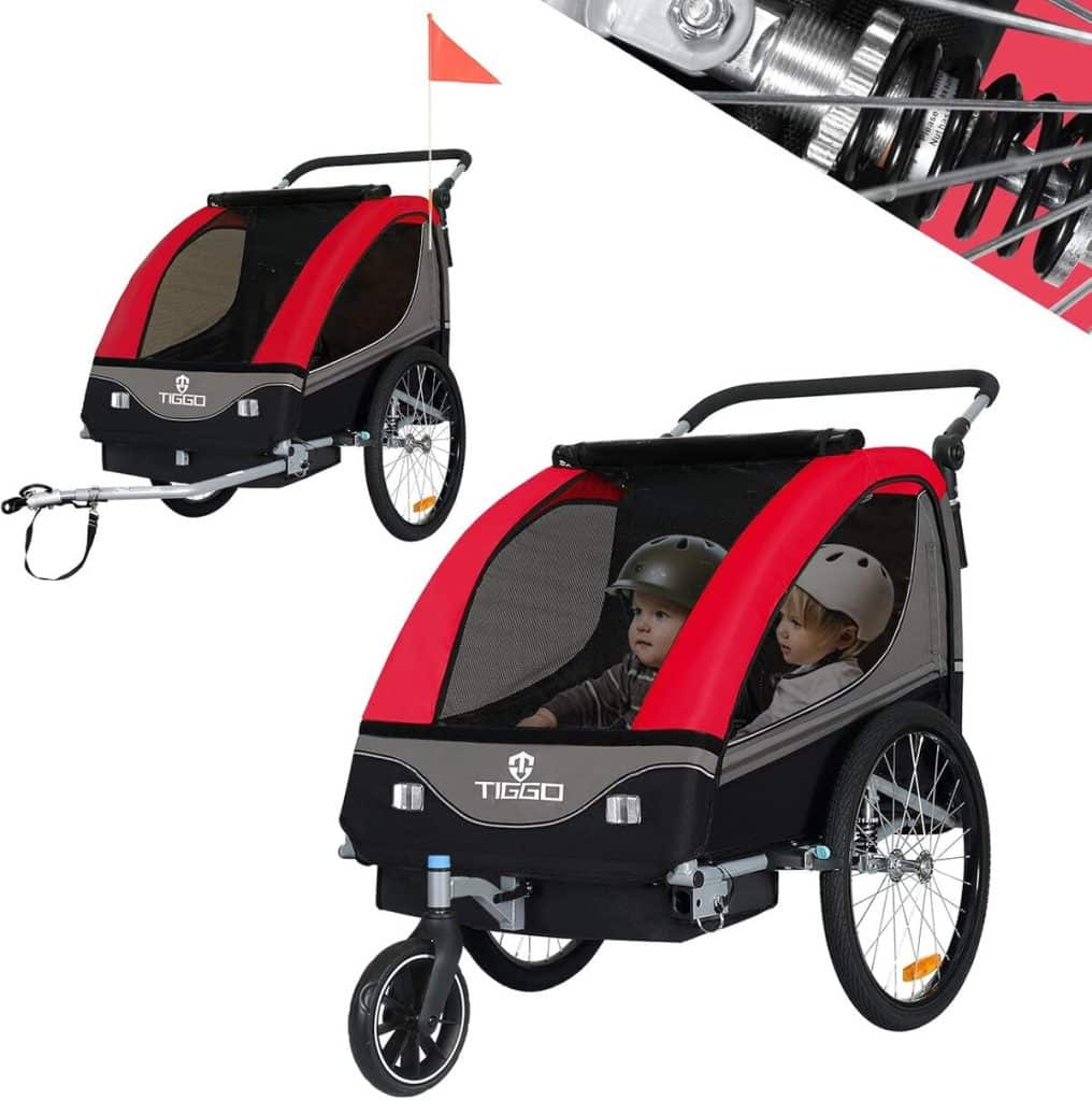 Test du Tiggo S2 : remorque 2 en 1 pour enfants avec suspension