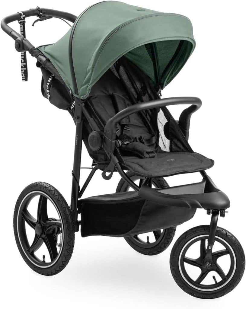Test de la poussette hauck Runner 3 Jungle Green : maniabilité tout-terrain assurée
