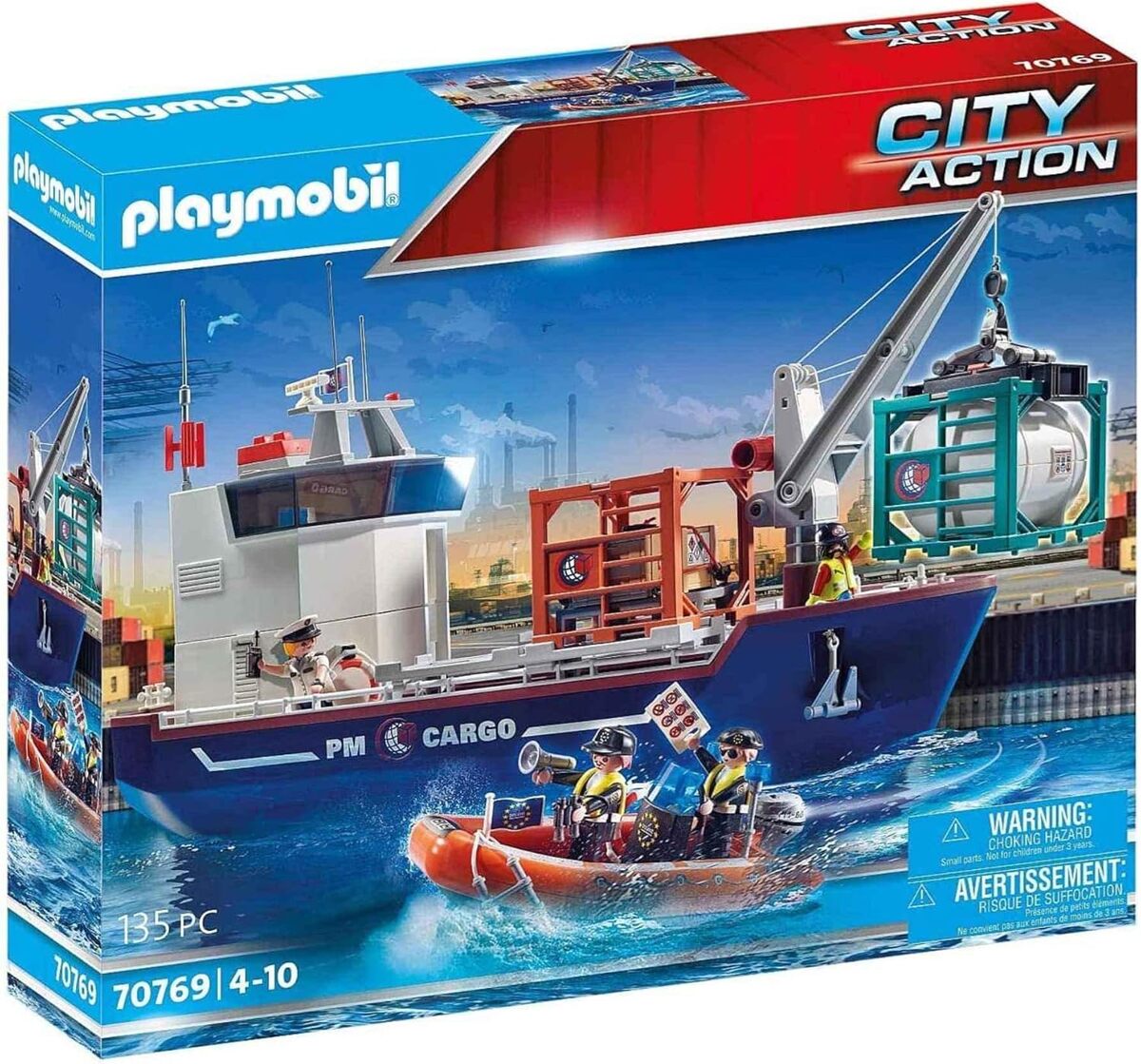 Test du playmobil city action 70769 cargo ship flottant