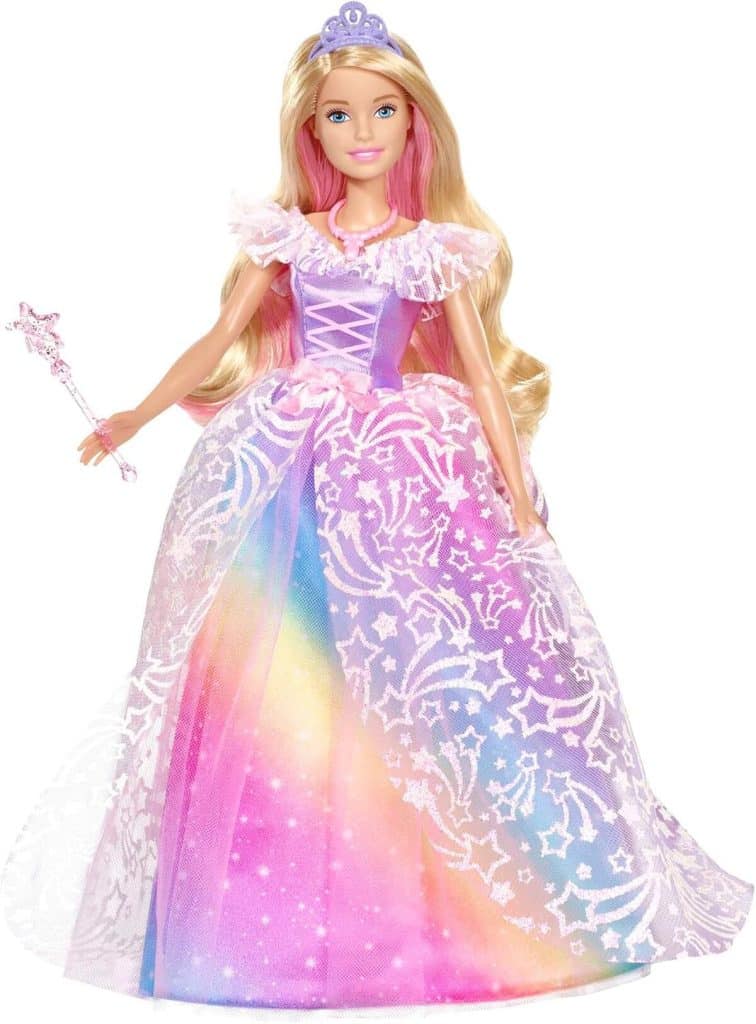 Test de la poupée Barbie Dreamtopia GFR45 et sa robe arc-en-ciel