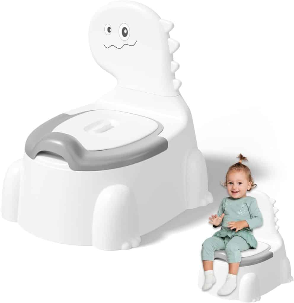 Test : siège de toilette dinosaure avec protection anti-éclaboussures