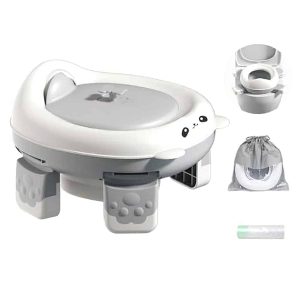 Test du pot de voyage portable gris : idéal pour bébé