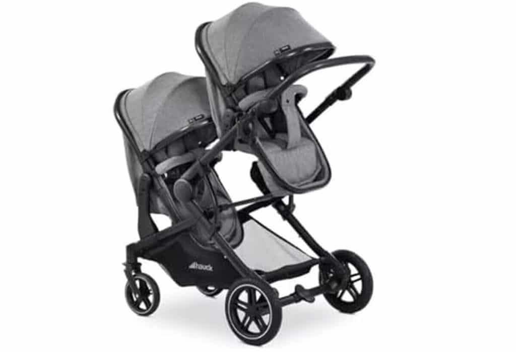 Test poussette double Hauck Atlantic gris 3 ans