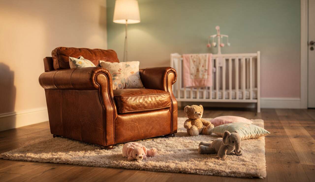 Comment le fauteuil en cuir s'int&egrave;gre-t-il dans la d&eacute;coration ?