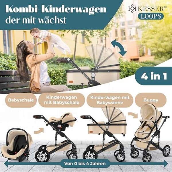 Découvrez notre analyse détaillée de la poussette combinée KESSER 3en1 : un appareil tout-en-un pratique et innovant pour accompagner le quotidien de votre bébé avec style et efficacité