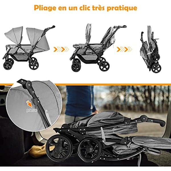 Découvrez notre test détaillé de la poussette double pliable Dreamade : performance, sécurité et confort pour chaque sortie en toute tranquillité avec vos enfants.
