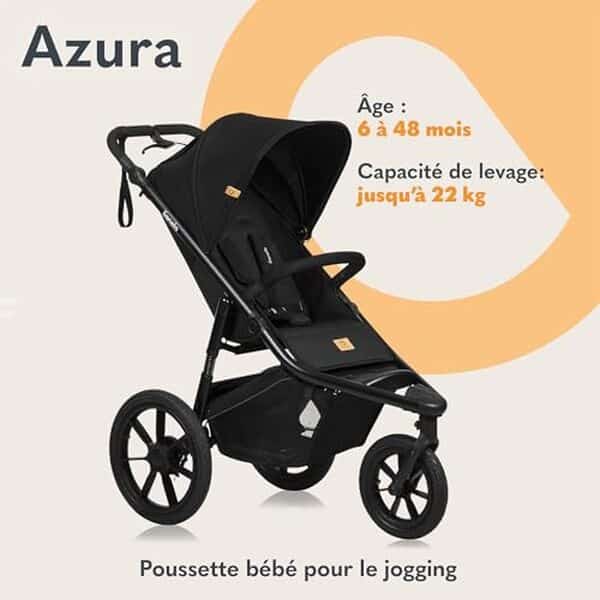Découvrez notre test complet de la poussette Lionelo Azura 3 roues black : idéale pour les joggeurs avec son design robuste et maniable.