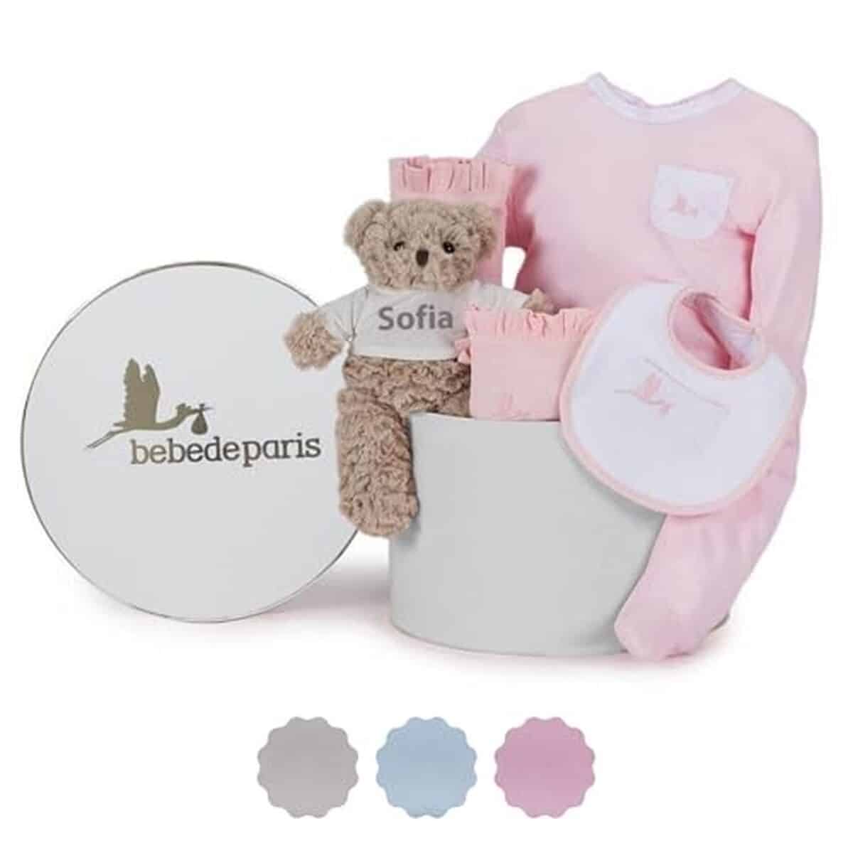 Test du panier de naissance BebeDeParis : boîte cadeau essentielle 3-6 mois (rose)