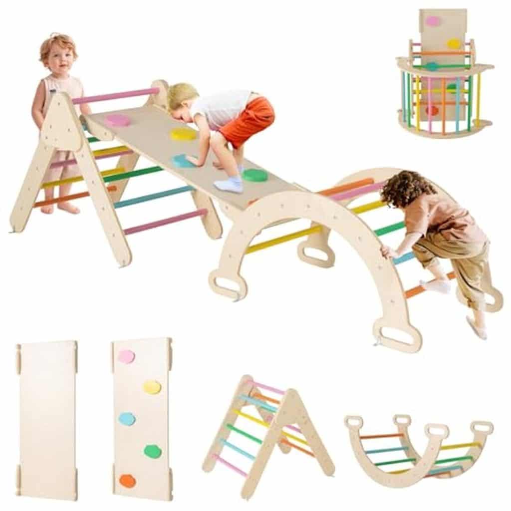 Test du triangle d'escalade en bois DREAMADE pour bébé