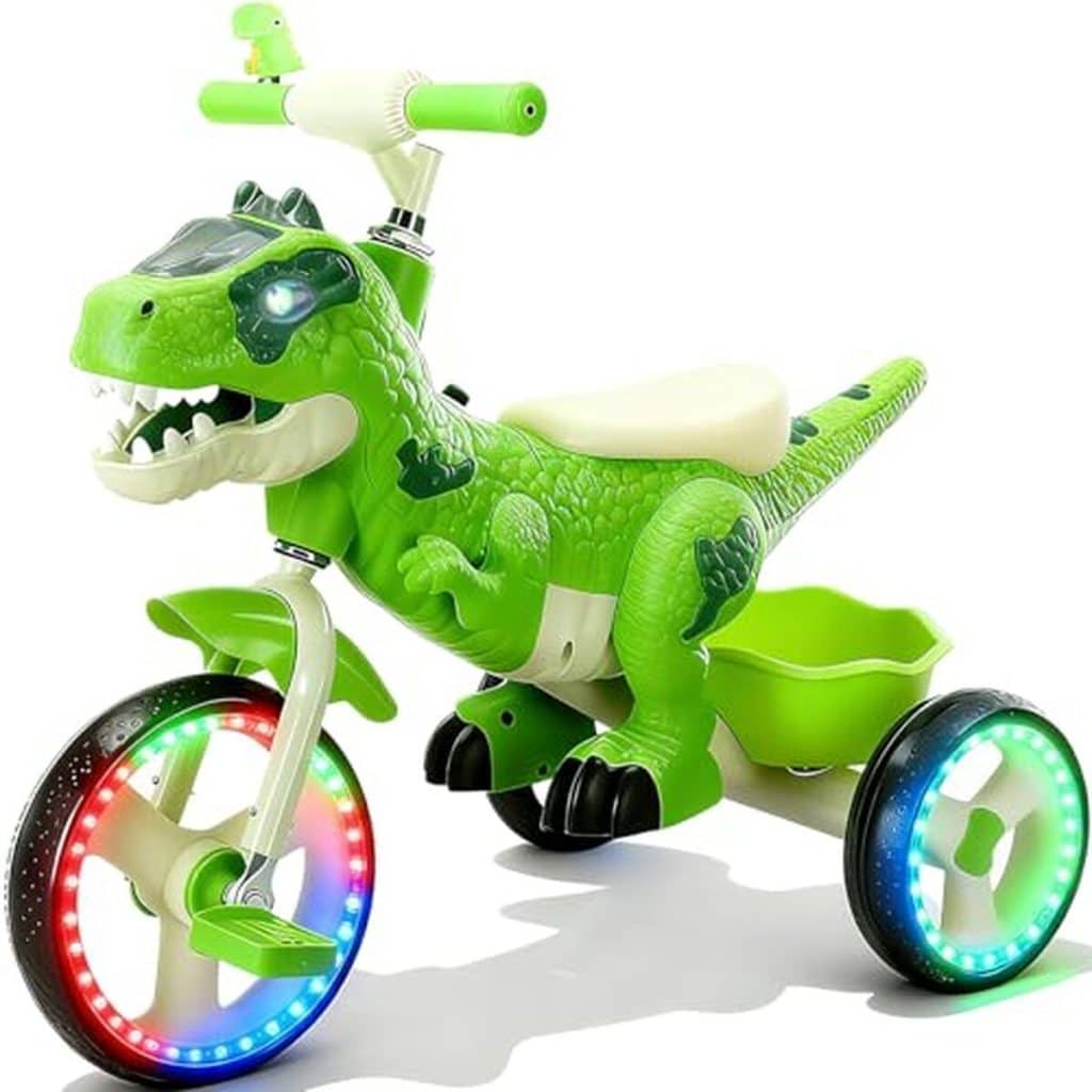 Test : tricycle NMM enfant dinosaure avec musique et lumières