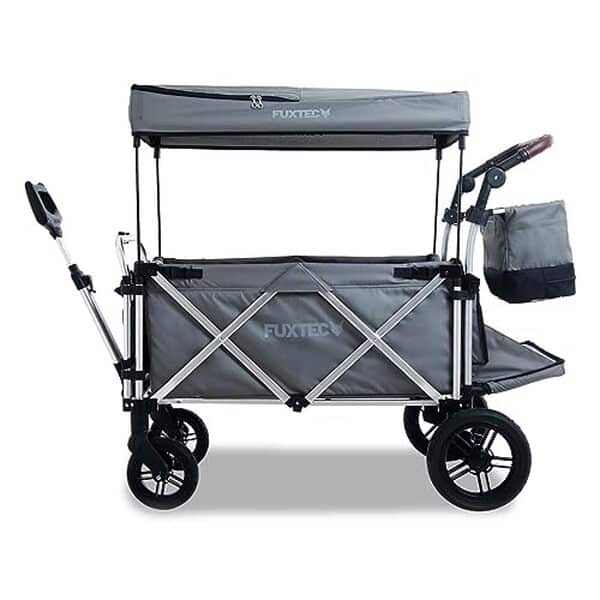 Découvrez le chariot pliable Fuxtec Super Cruiser : alliant confort et robustesse, ce modèle vous accompagne dans toutes vos sorties en famille.