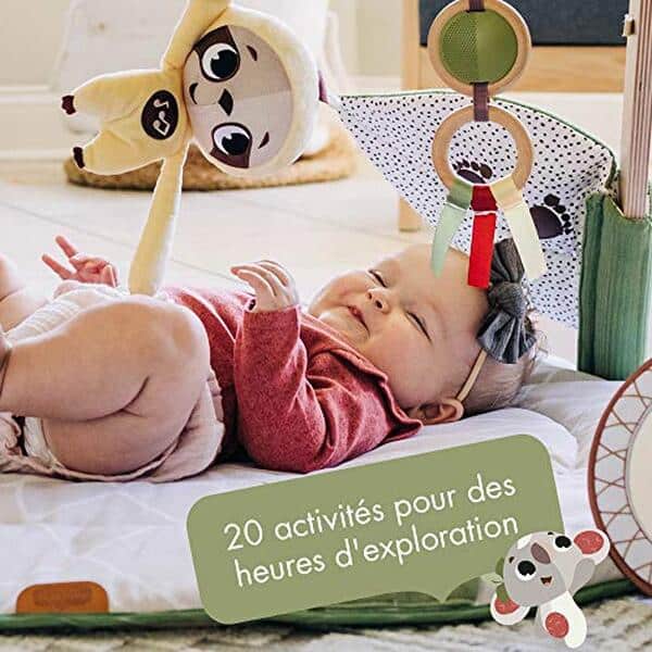 Découvrez le tapis d'éveil Tiny Love en bois : un choix luxueux et musical pour stimuler l'éveil de votre bébé avec style et sécurité.