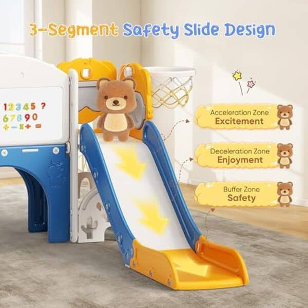 Découvrez le toboggan Krovtoy, le choix idéal pour les enfants : multifonctionnel, sécurisé et durable. Amusement garanti en intérieur et en extérieur. 