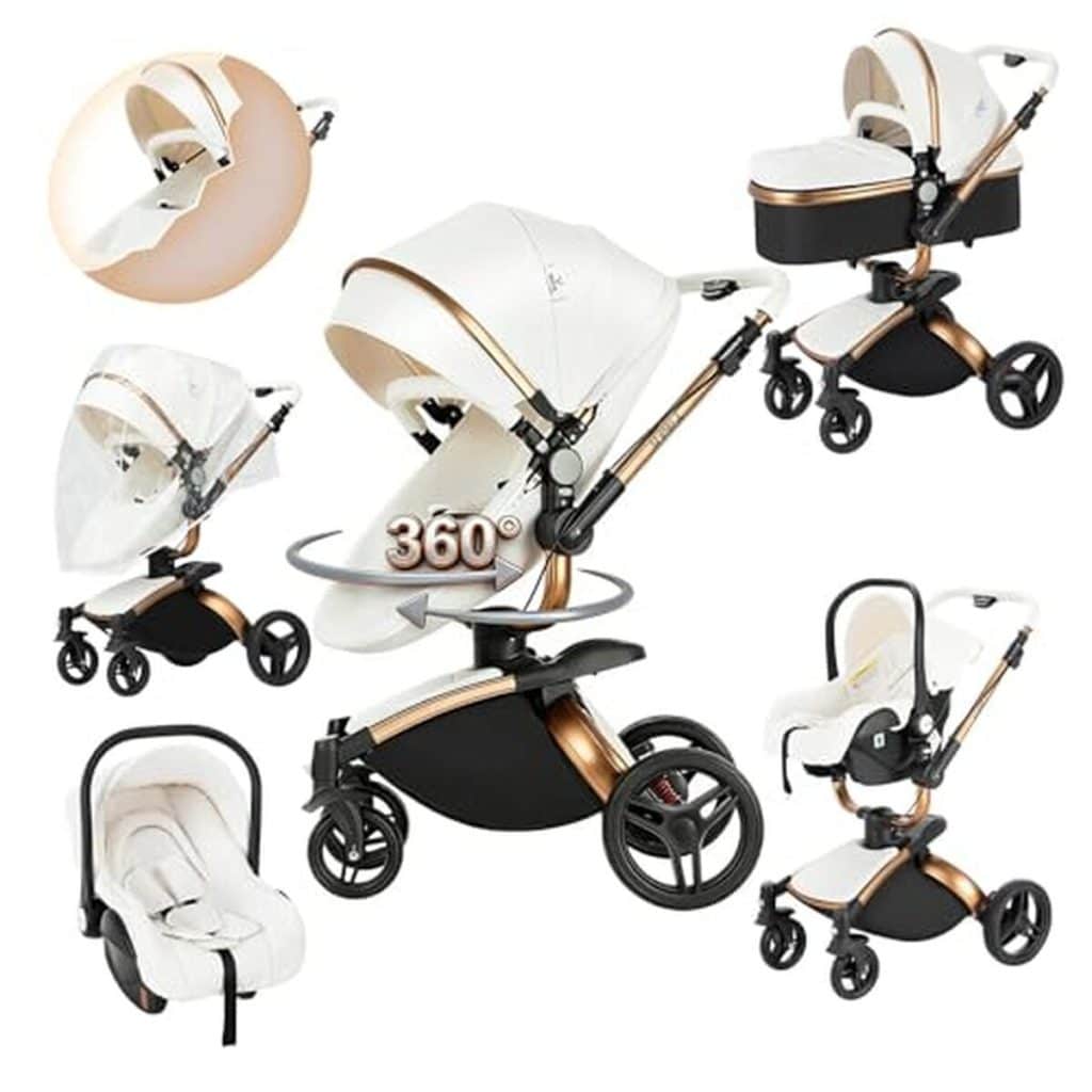 Test de la poussette Magic ZC 906 White : praticité rotative 360°