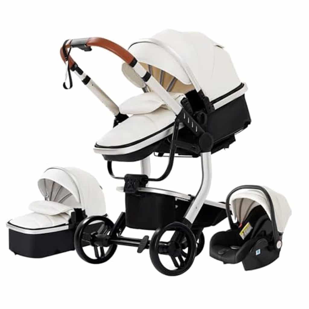 Test poussette 3 en 1 Magic ZC Cuir PU : design pliable et bidirectionnelle