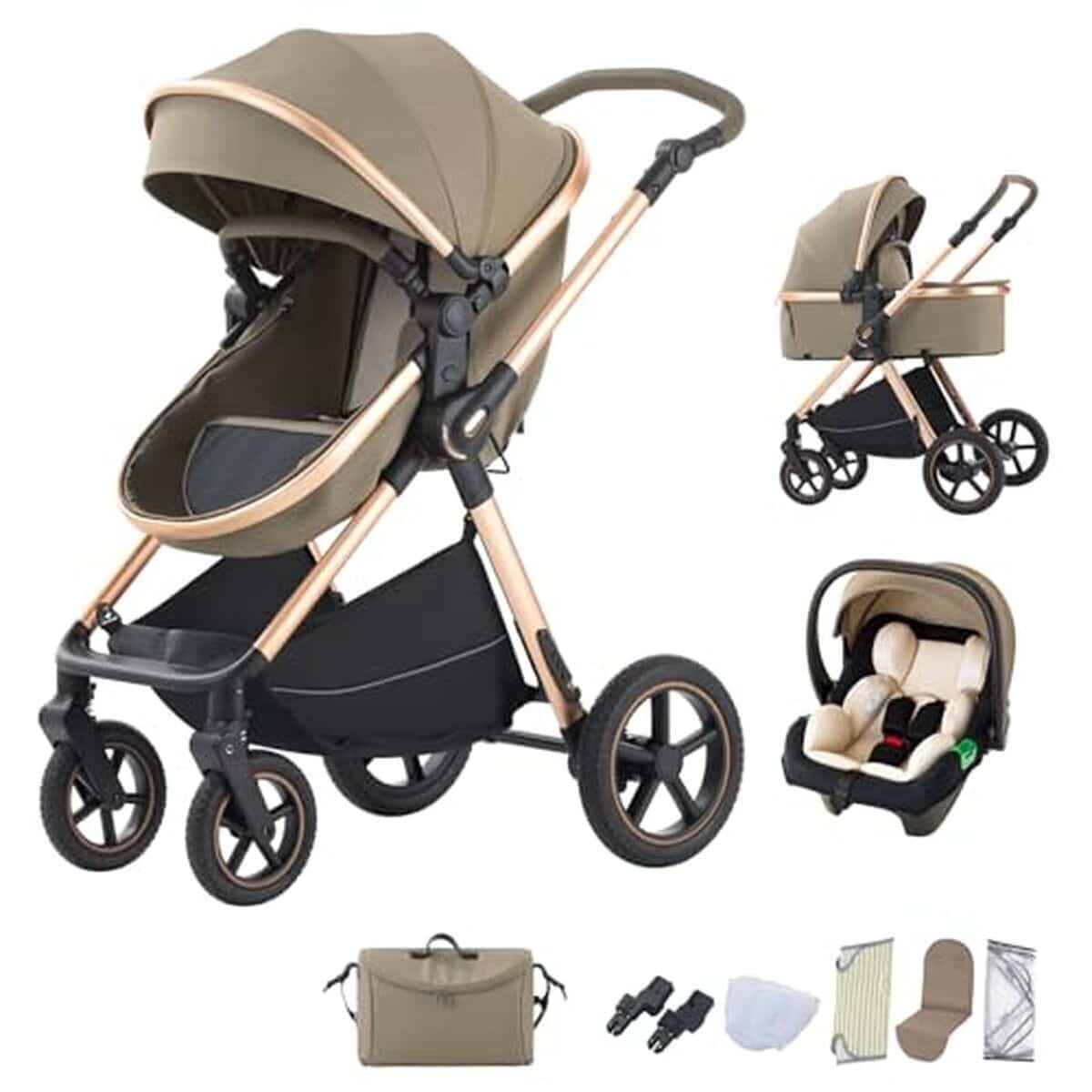 Test : poussette bebby d2-light brown, 3 en 1 pratique et pliable