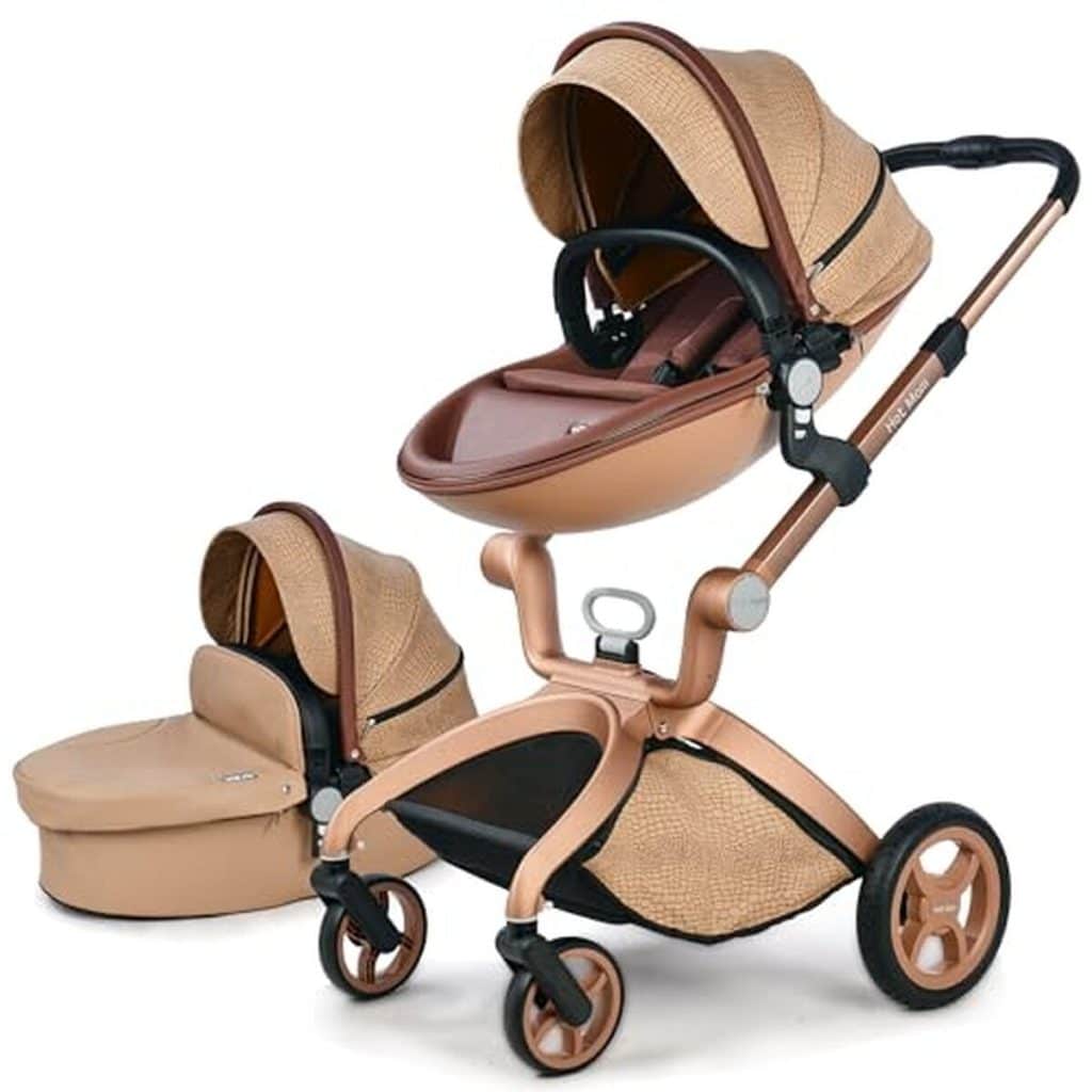 Test : poussette hot mom f22 avec attache poussette et baignoire intégrée